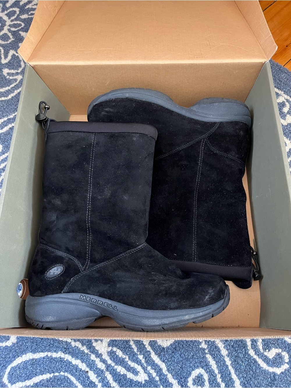 Merrell Primo Chill Black Suede Snow Winter Hiking Boots